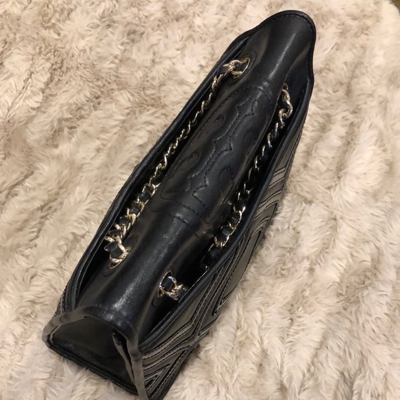 TORY BURCH Black Fleming Geo Diamond Quilted Crossbody Shoulder Bag Clutch - Picture 8 of 17